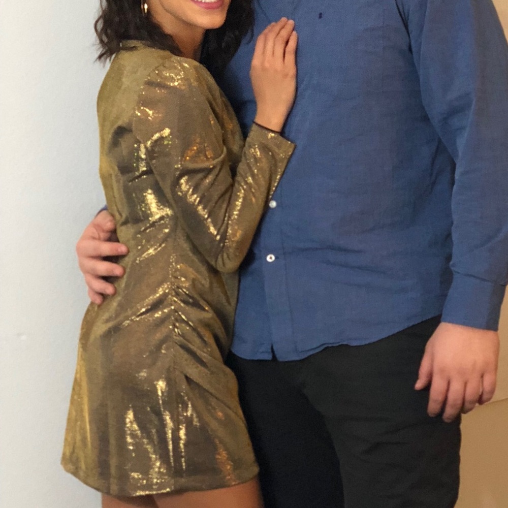 Gold Bodycon New Years Dress